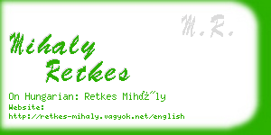 mihaly retkes business card